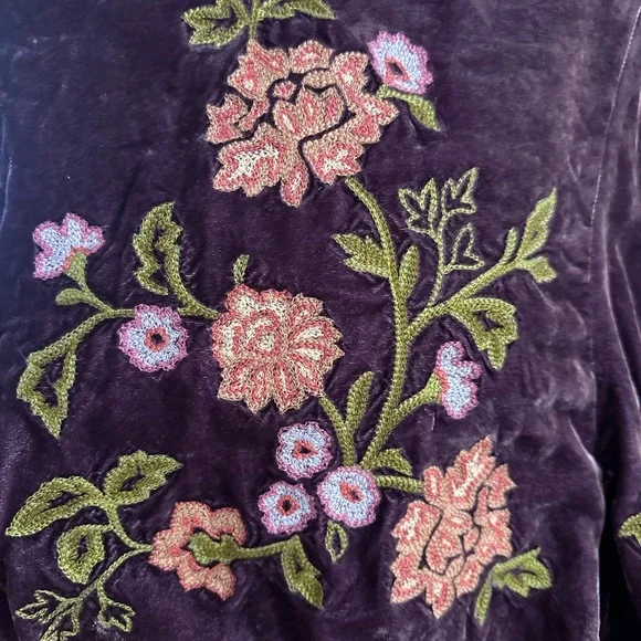 J Jill velvet purple shirt/jacket L - Picture 4 of 5